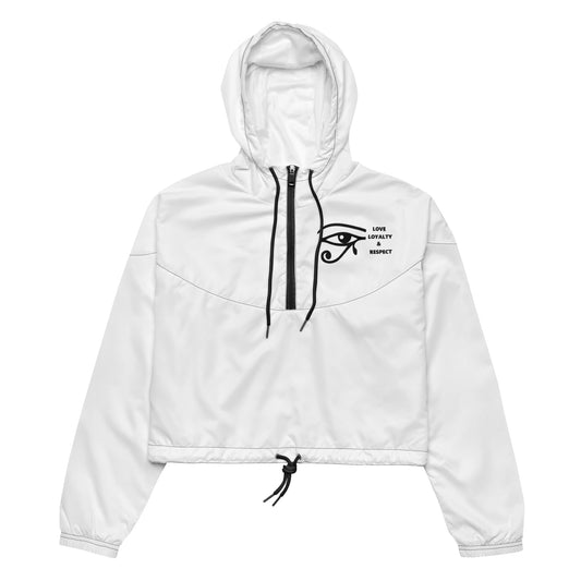 Women’s cropped windbreaker LOVE LOYALTY & RESPECT premium clothing