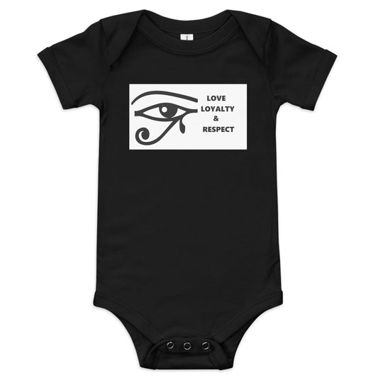 LOVE LOYALTY &  RESPECT Baby short sleeve one piece