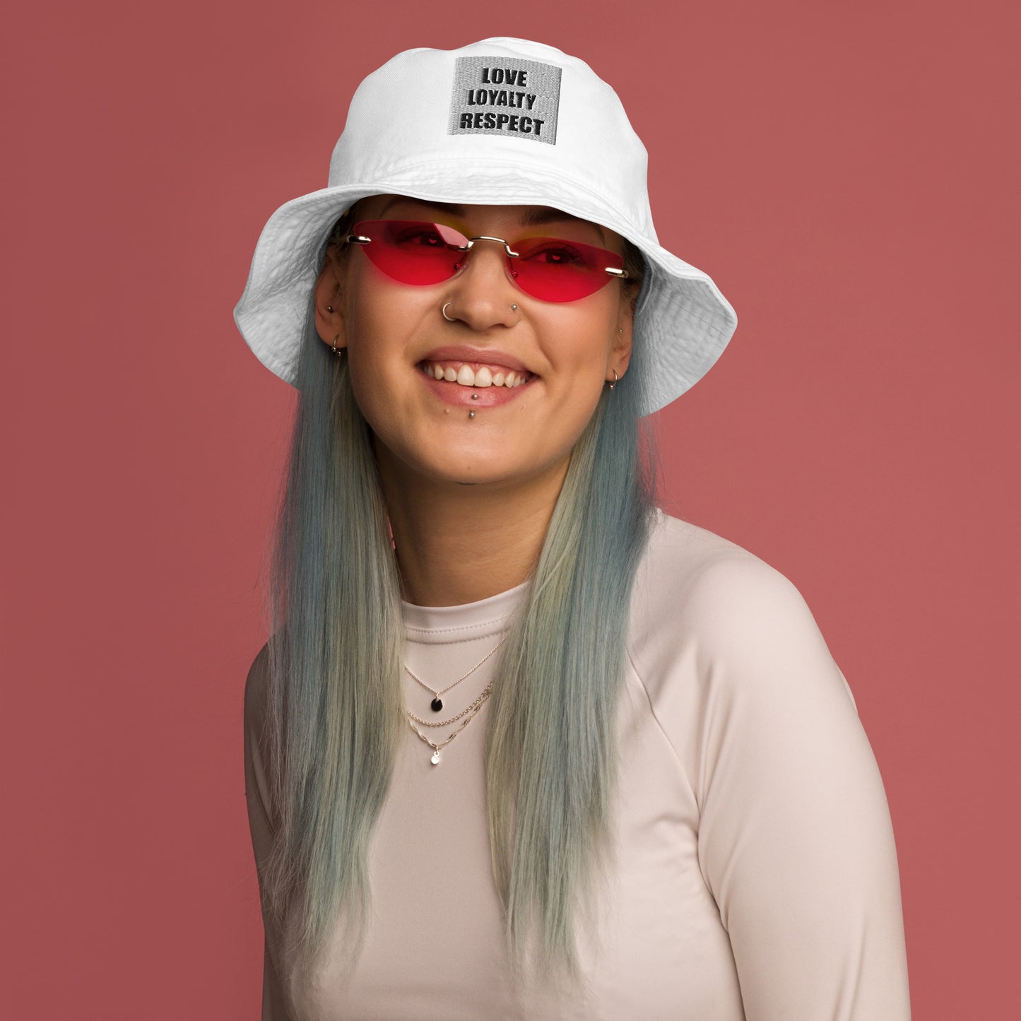 LOVE LOYALTY & RESPECT Organic bucket hat