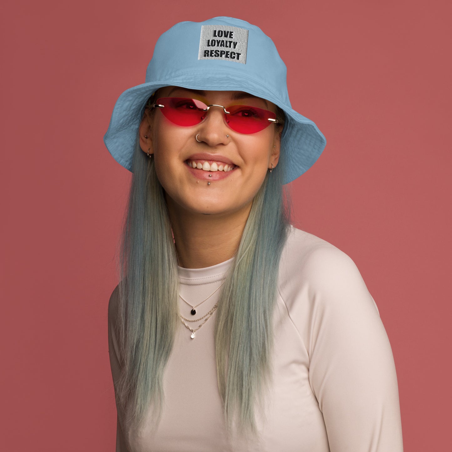 LOVE LOYALTY & RESPECT Organic bucket hat