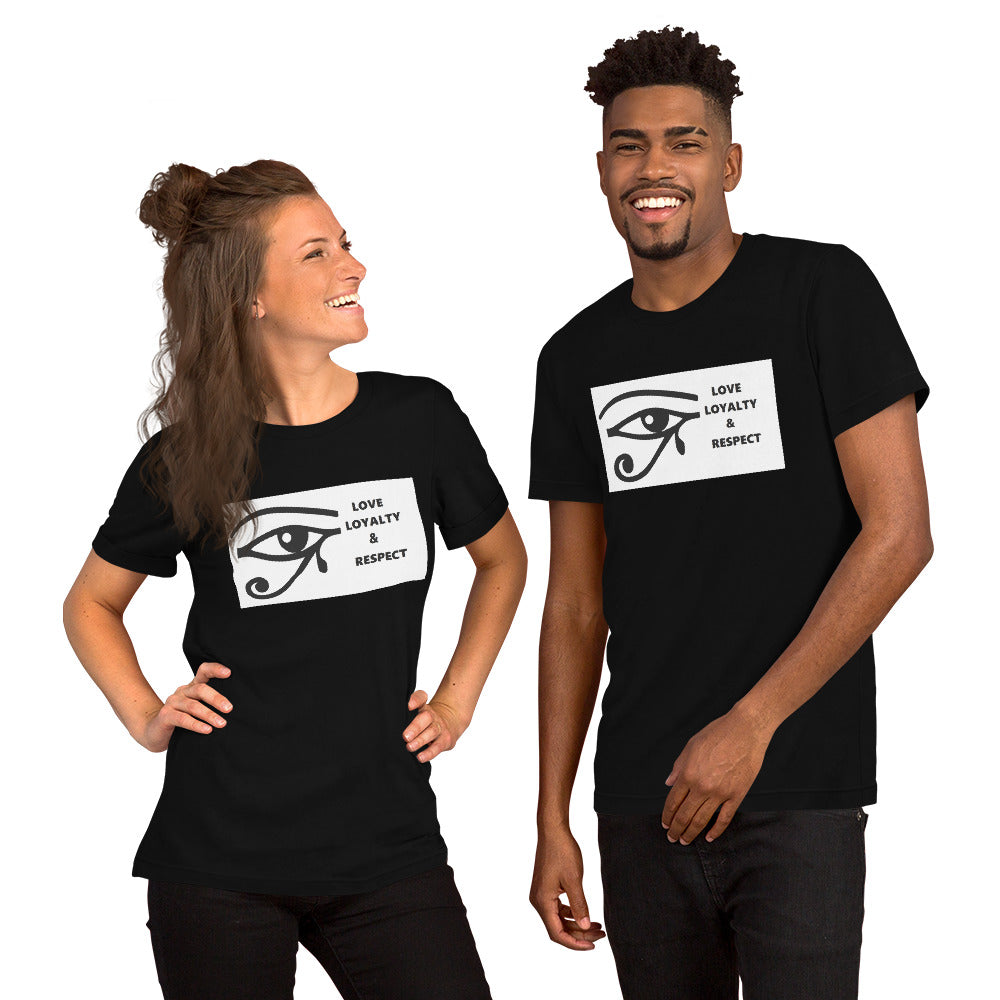 LOVE LOYALTY & RESPECT Unisex t-shirt