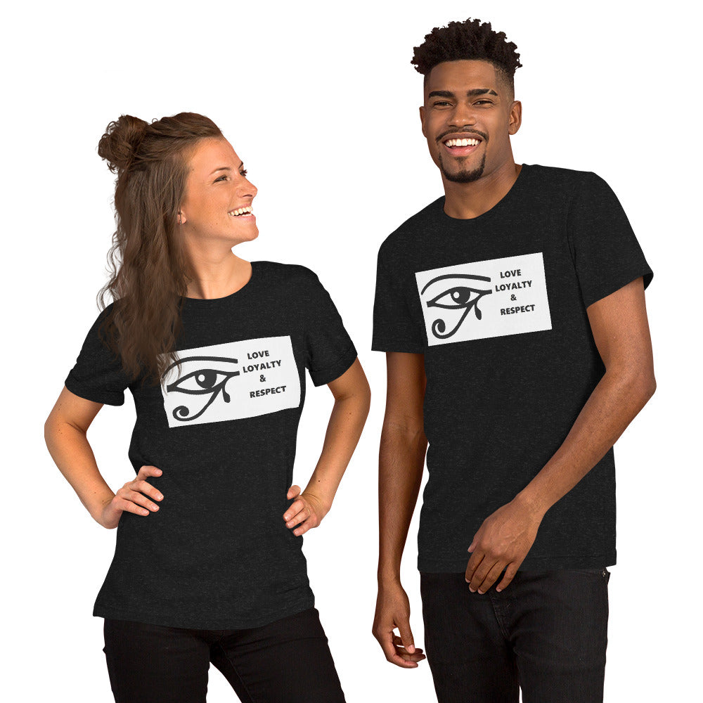 LOVE LOYALTY & RESPECT Unisex t-shirt